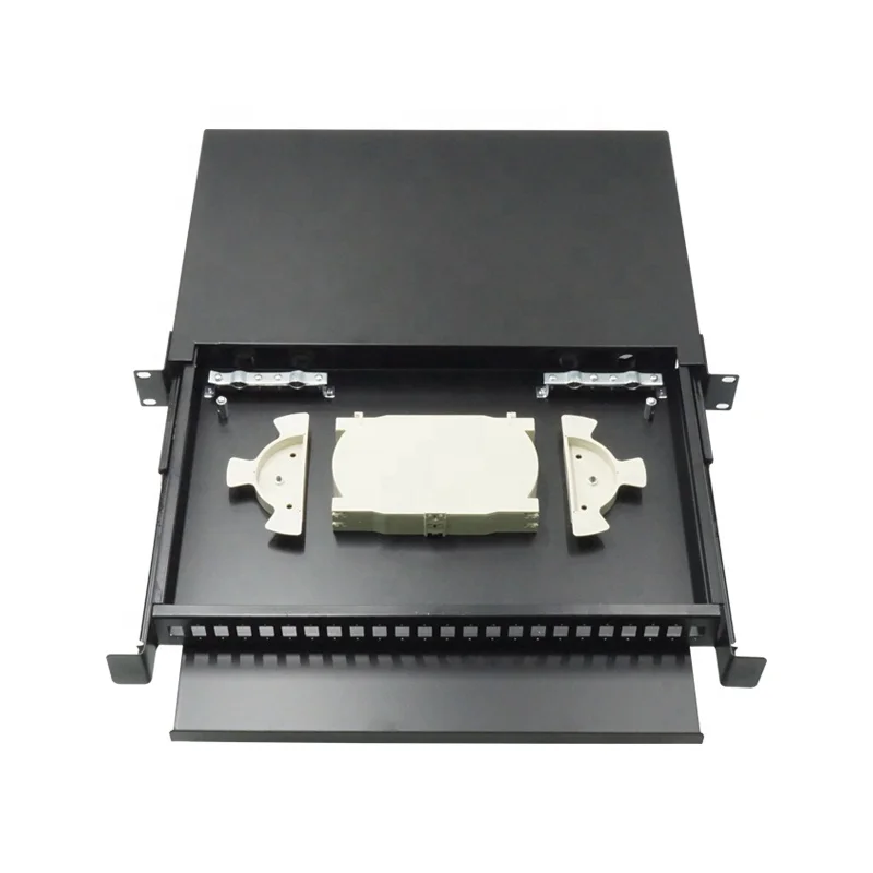 Good quality 19 Inch 12 24 48 cores ODF Optical Termination Box FTTH ODF 24 Ports 48 72 96