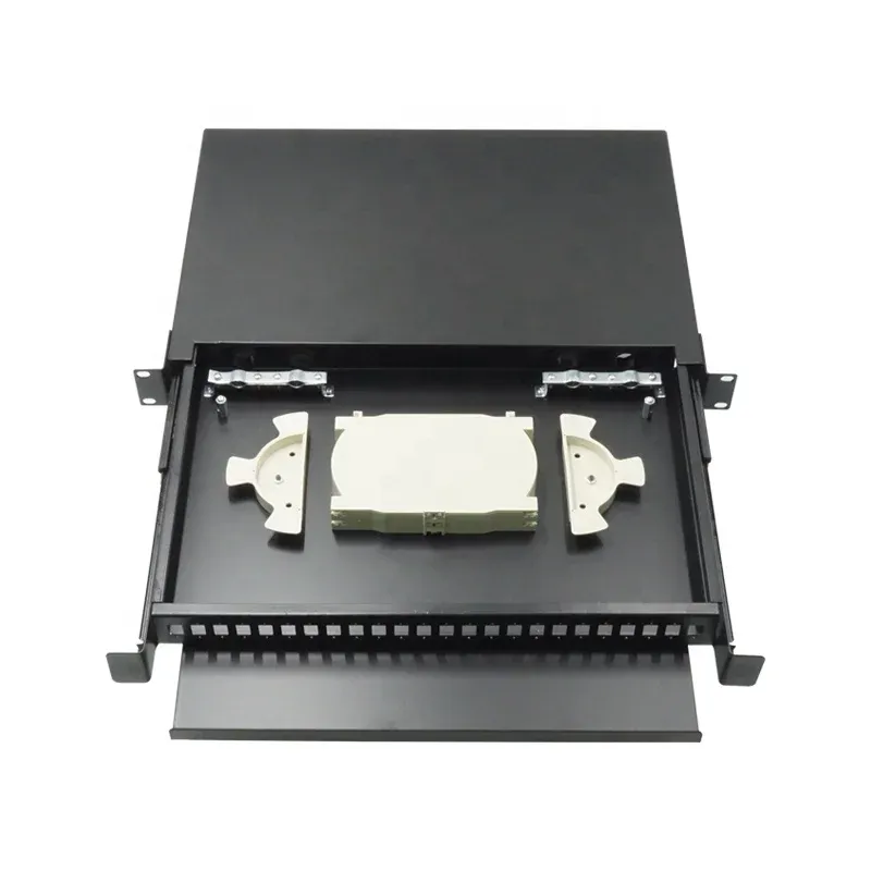 Good quality 19 Inch 12 24 48 cores ODF Optical Termination Box FTTH ODF 24 Ports 48 72 96