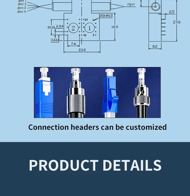High Quality ZG TECH Mechanical Optical Switch 1x2 with TCP GPRS Wi-Fi Support for FTTX Use 2 Year Warranty