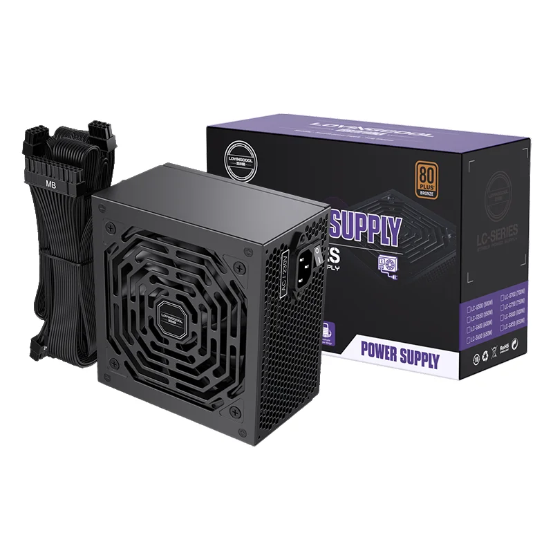 LOVINGCOOL Server ATX PSU Power Supply 701W-800W Custom Black Cooling Fan-boxintelecom