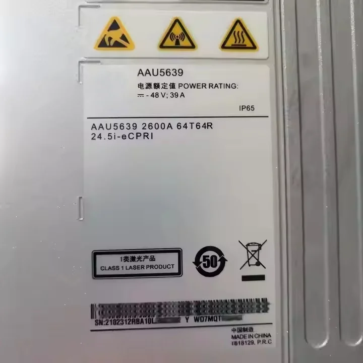 AAU5639 2600A 64T64R WDTMQTRA49JI 02312RBA 4.9G 4800M~4900M 5G Base Station Fiber Optic Equipment-boxintelecom