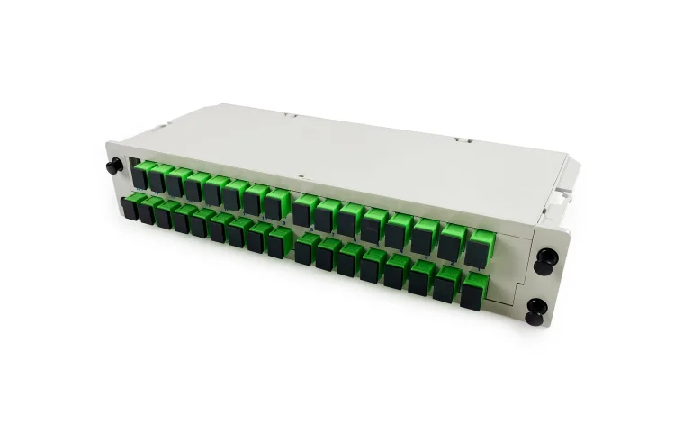 APT Card Type PLC Splitter SC/APC 1x32 Cassette Optical Fiber Plug-in Singlemode for FTTX 