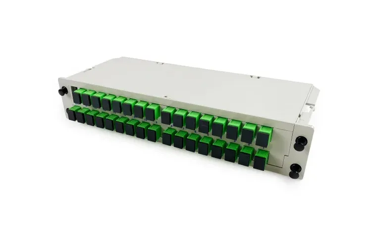 APT Card Type PLC Splitter SC/APC 1x32 Cassette Optical Fiber Plug-in Singlemode for FTTX 