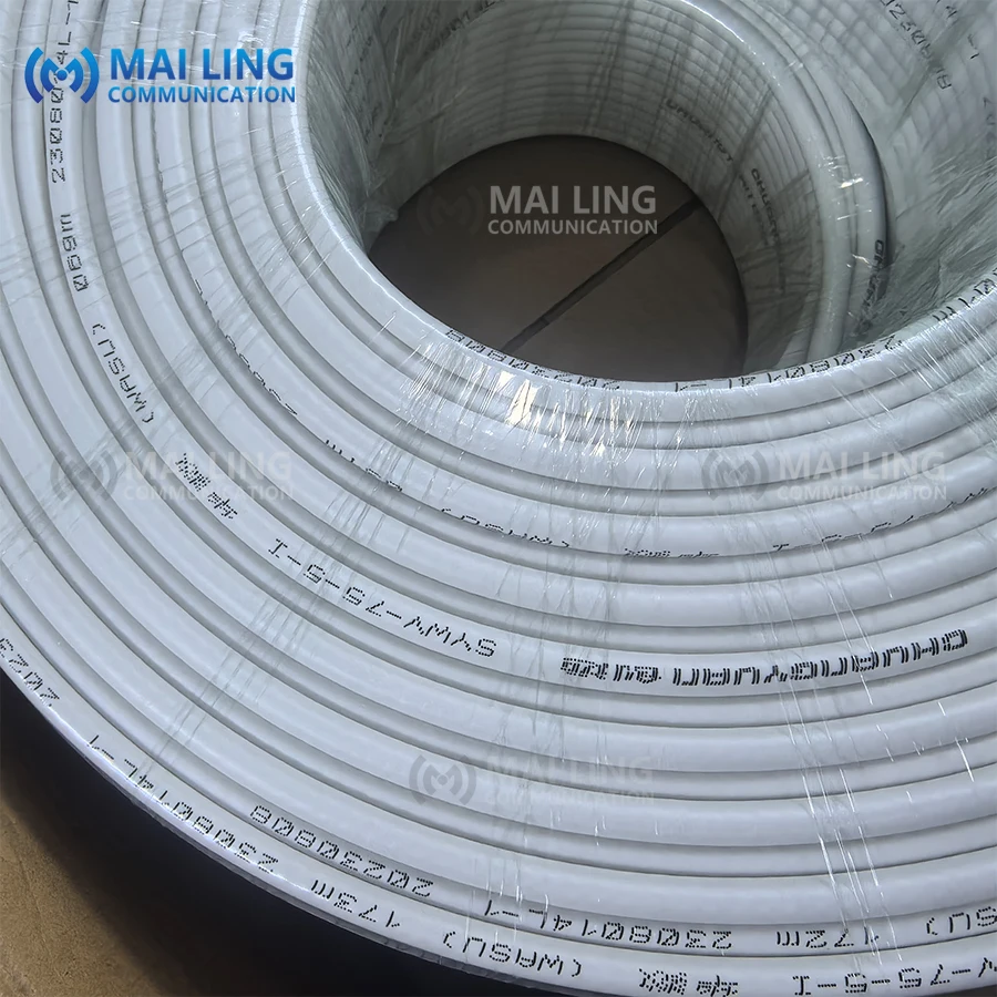 High Quality SYWV-75-5 Physical Foaming Coaxial Cable 96 Feeder Cable 200M*2 SYWV75-5 RF Coaxial