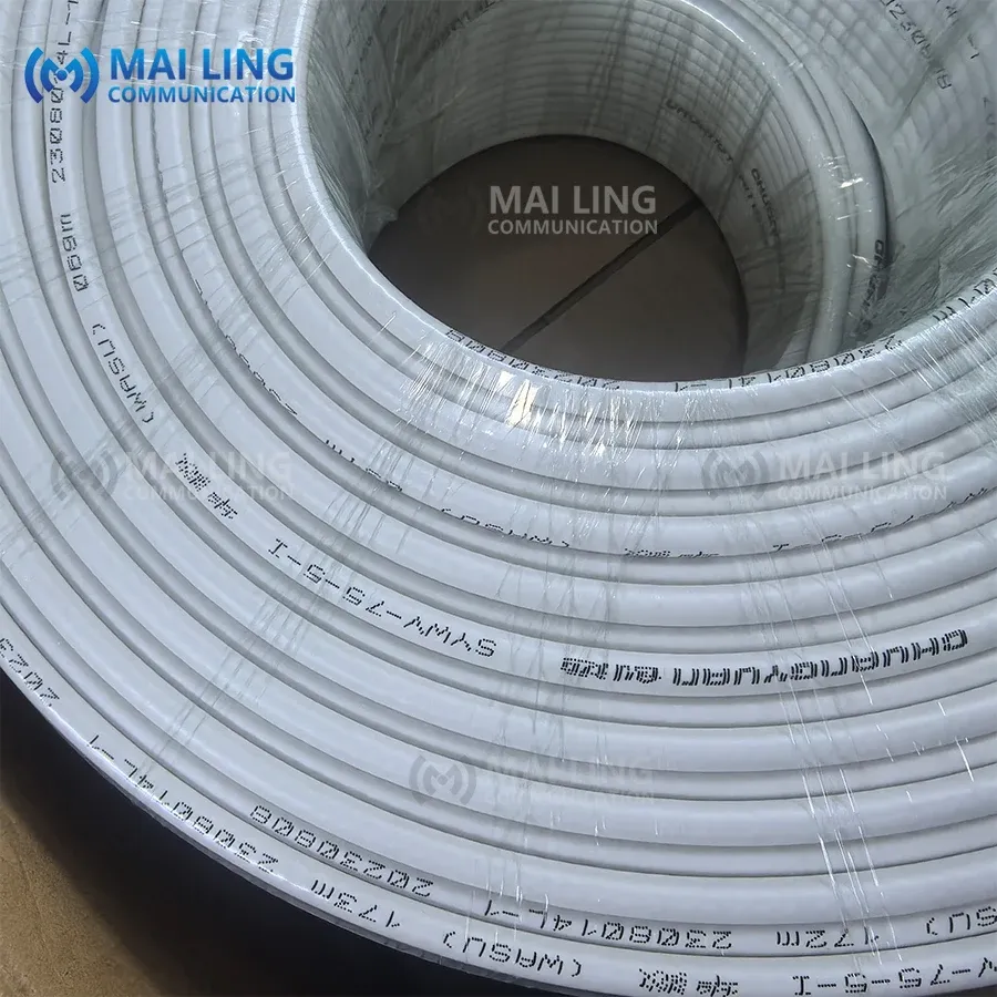 High Quality SYWV-75-5 Physical Foaming Coaxial Cable 96 Feeder Cable 200M*2 SYWV75-5 RF Coaxial