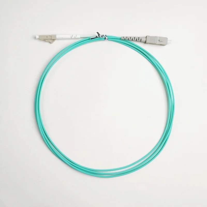 1.6mm Multimode Fiber Optic Patchcord (om3) Aqua  Fiber Patch Coresc Upc -lc  Upc  1m 2m 3m   Patch Cord-boxintelecom