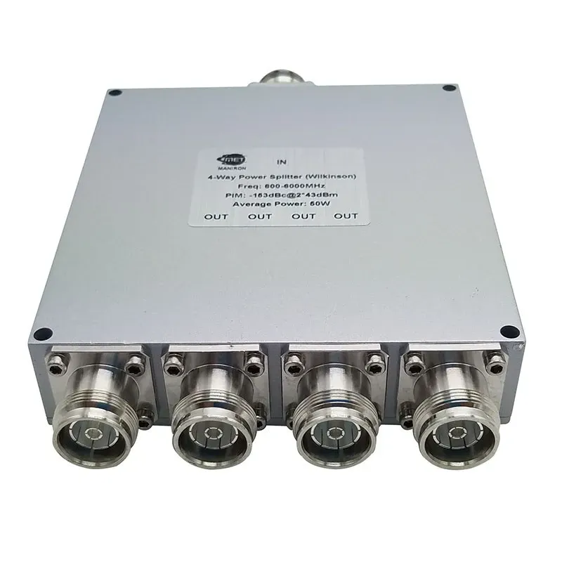 RF 694-3800MHz 4 Way Power Splitter 50W Wilkinson Power Splitter RF Power Divider Low PIM 