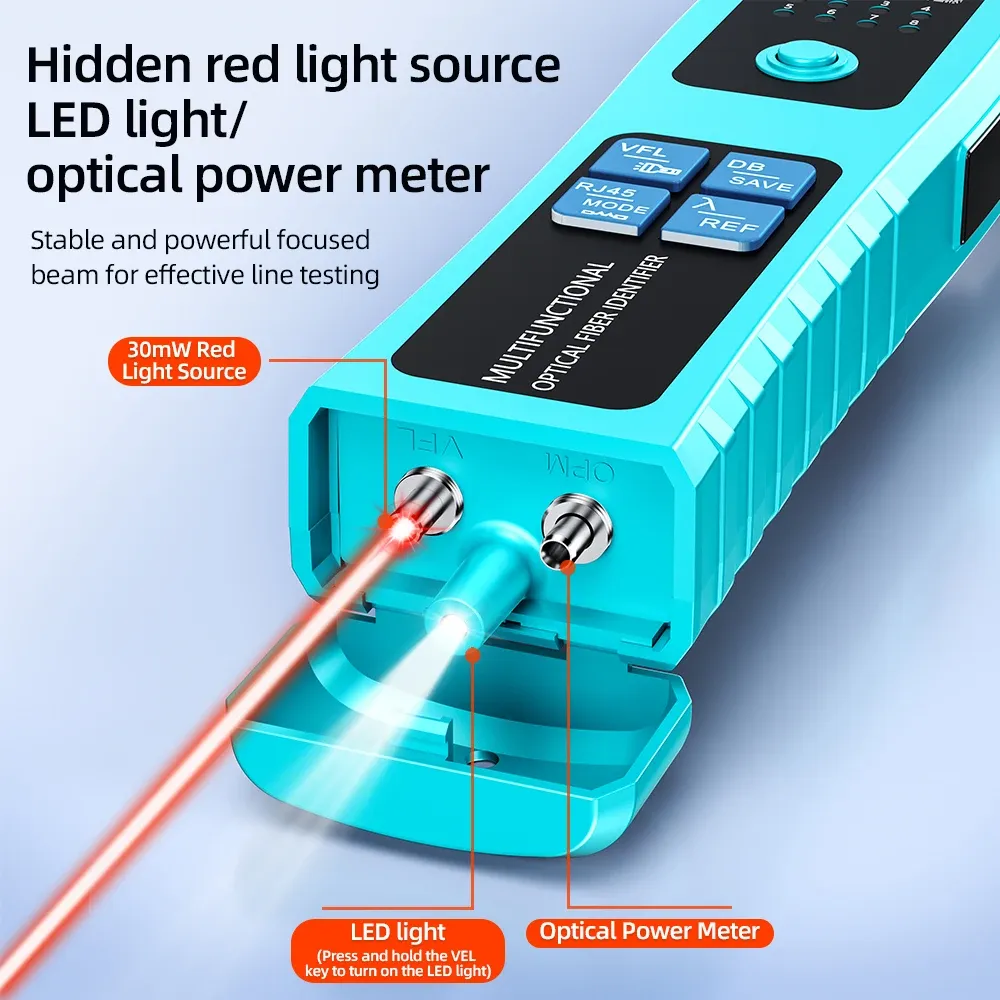 Multifunctional  Fiber Identifier With OFI OPM VFL RJ45 Cable Locator Built In 10mw Visual