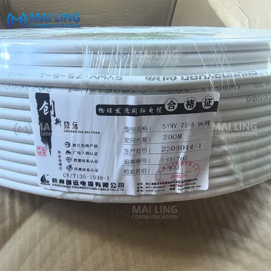 High Quality SYWV-75-5 Physical Foaming Coaxial Cable 96 Feeder Cable 200M*2 SYWV75-5 RF C