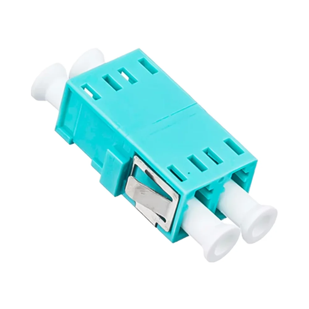 10G OM3 LC Dual Core Fiber Optic Adapter Multimode Flange Coupler Compatible with FC/SC fo