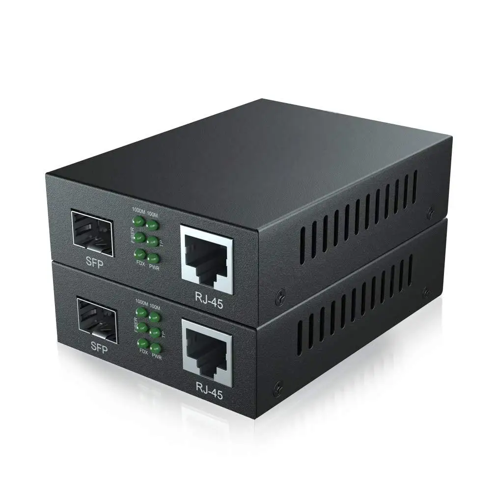 Gigabit Multi-Mode Fiber Ethernet Media Converter 1.25G BIDI SFP, 10/100/1000Base-TX to 1000Base-SX LC SFP Slot-boxintelecom
