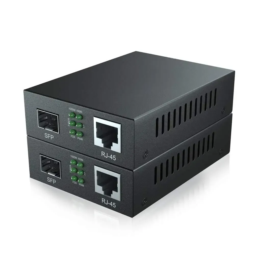 Gigabit Multi-Mode Fiber Ethernet Media Converter 1.25G BIDI SFP, 10/100/1000Base-TX to
