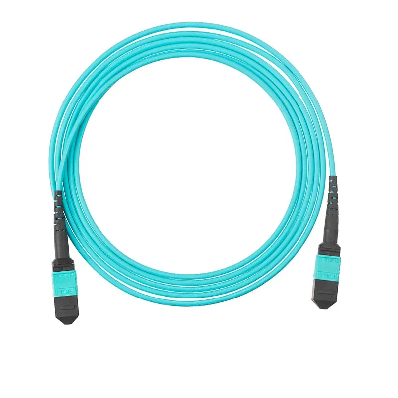 OEM MPO-MPO 40G/100G 8/12/24 Core OM3/OM4 Multi-Mode Fiber Optic Jumper Patch Cord for FTT