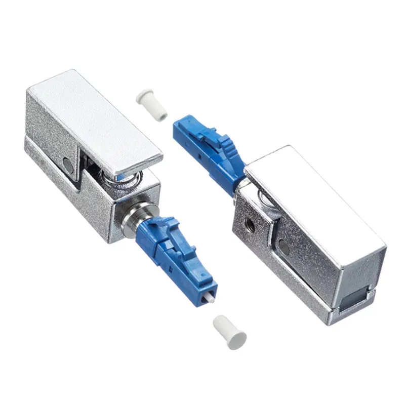 LC/UPC Square Fiber Optic Adapter - Telecom-Grade LC Flange Coupler for Bare Fiber and Pat