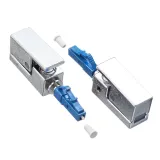 LC/UPC Square Fiber Optic Adapter - Telecom-Grade LC Flange Coupler for Bare Fiber and Pat