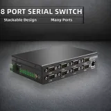 8 Port RS232 RS485 RS422 Ethernet TCP/IP Converter 10/100m Stackable Multiple Serial Din R