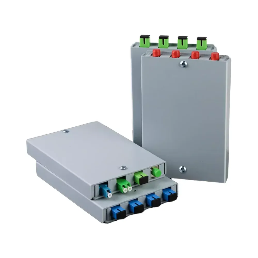 Telecom Grade 4 Port Fiber Optic Terminal Box SC/ST Single Mode 4 Core Fusion Splice Patch Panel for FTTH-boxintelecom