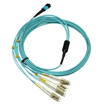 MTP Female to 4 LC UPC Duplex 8 Fiber Om3 Breakout Outdoor Fiber Optic Cable for FTTA & TC