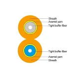 GJFJBV Zipcord Duplex Fiber Optic Cable 600um 900um Tight Buffer PVC/LSZH Jacket for Patch