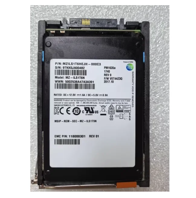 118000301 Enterprise Solid State Drive 1.6TB SAS Interface Adaptation 5052319 Storage Rack
