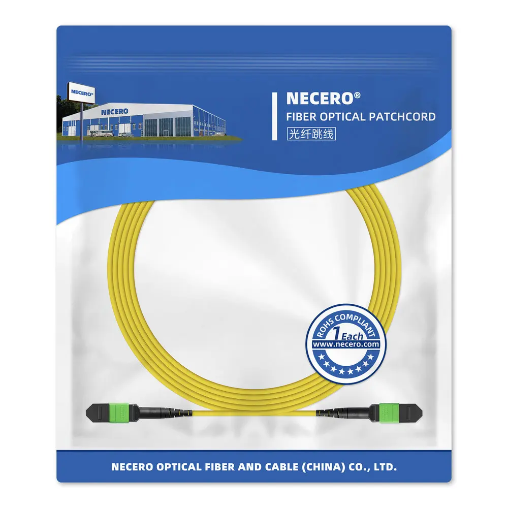 NECERO MPO/MTP Jumper LC OM3/OM4 8/12/24f G657A1 Fiber Optic Patch Cord 2