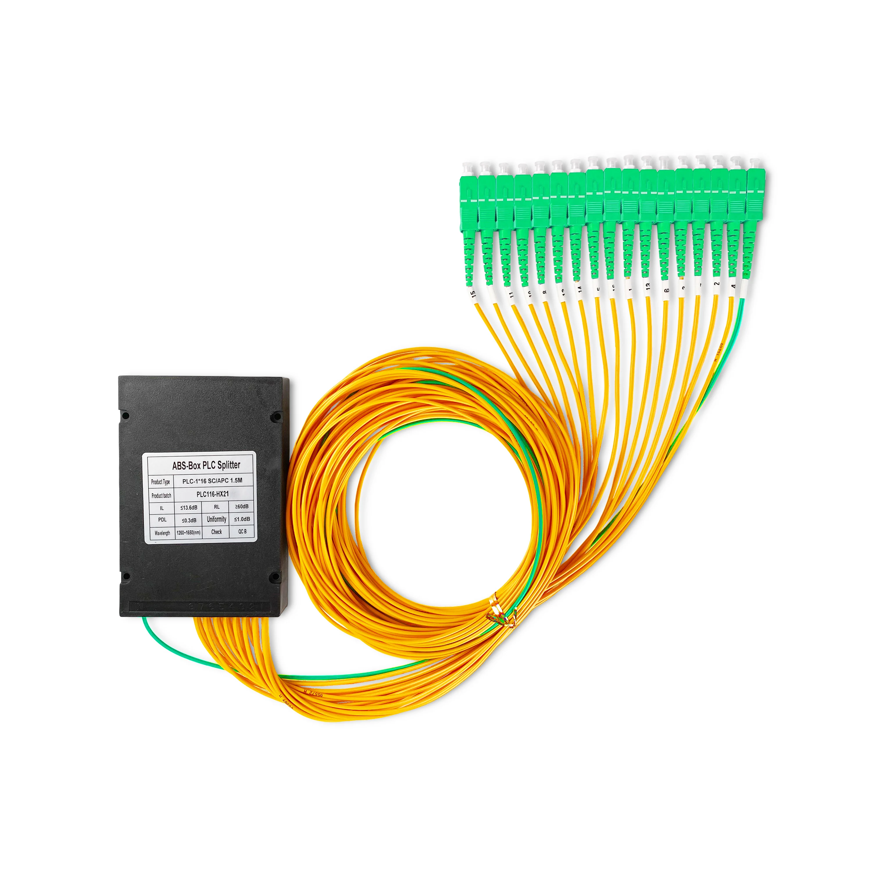 1*8 ABS Box-Type PLC Splitter LGX 8-Channel Fiber Optic PLC Plug-in Splitter SC/APC SC/UPC