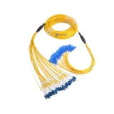 Breakout Optical Fiber Trunk Cable G657A1 Patchcord LC SC UPC 12 FIBER FTTH Yellow Jacket 