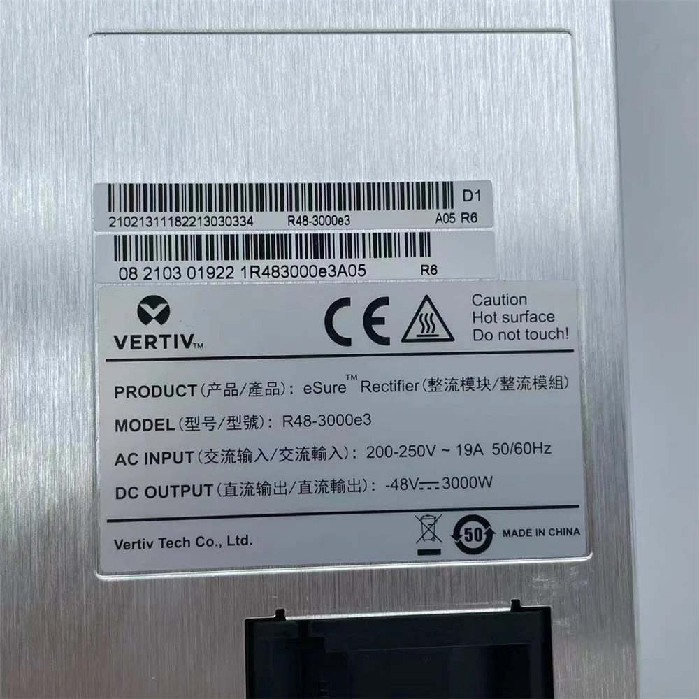 ORIGINAL Network 3000w Module Vertiv Rectifier 48v Telecom Power Supply r48-3000e3-boxintelecom