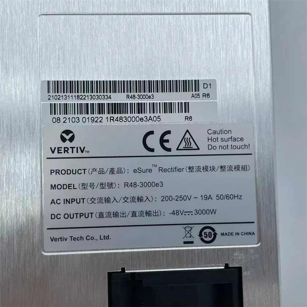 ORIGINAL Network 3000w Module Vertiv Rectifier 48v Telecom Power Supply r48-3000e3-boxintelecom
