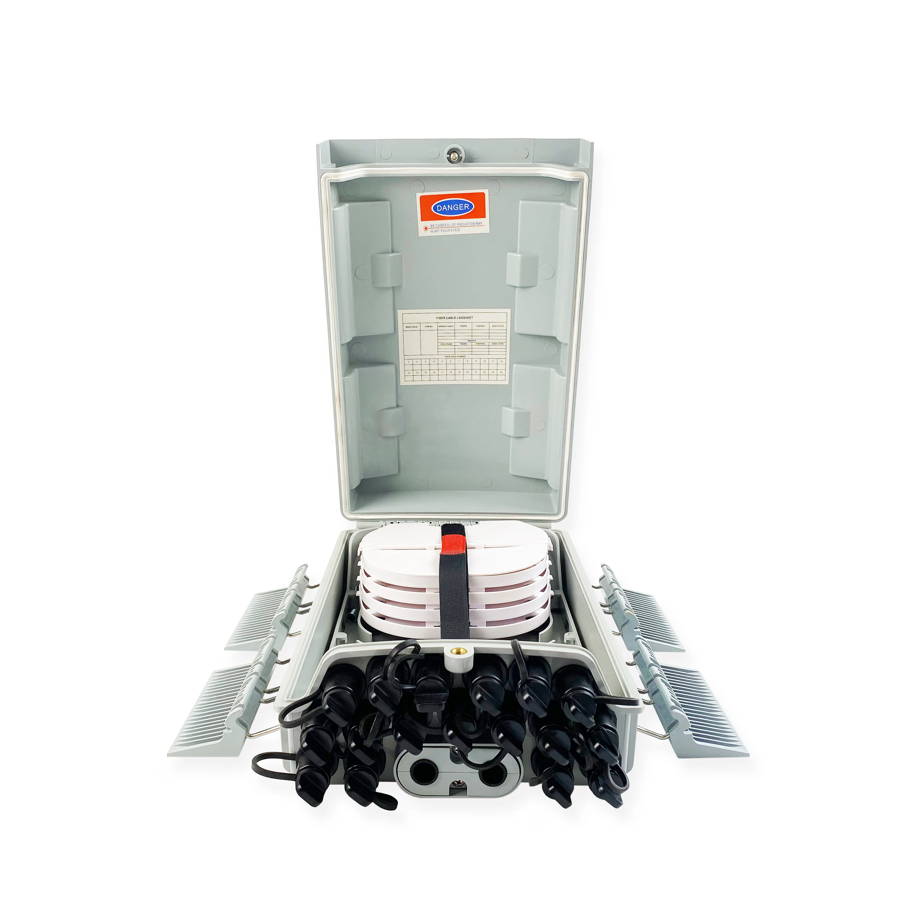 F220-SC Outdoor IP65 4 Core Fiber Optic Splice Box Ftb Fiber Distribution Box with 1*4 PLC