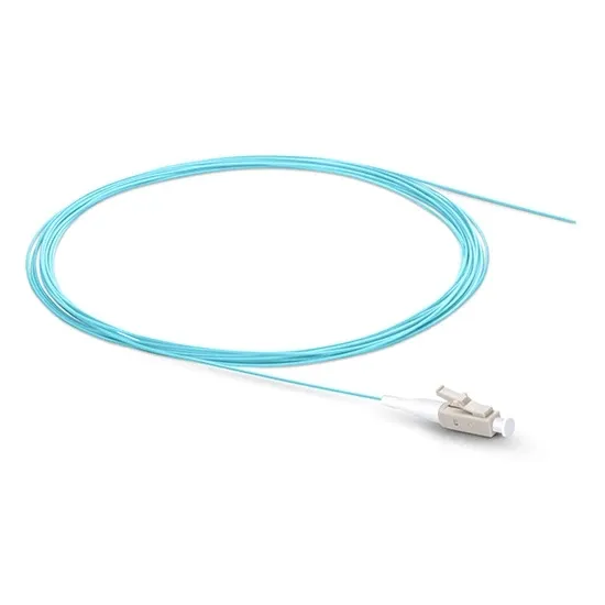 Simplex OM3&OM4 Multimode Fiber Optic Pigtail LC/UPC Connector, PVC/ LSZH Outer Jacket
