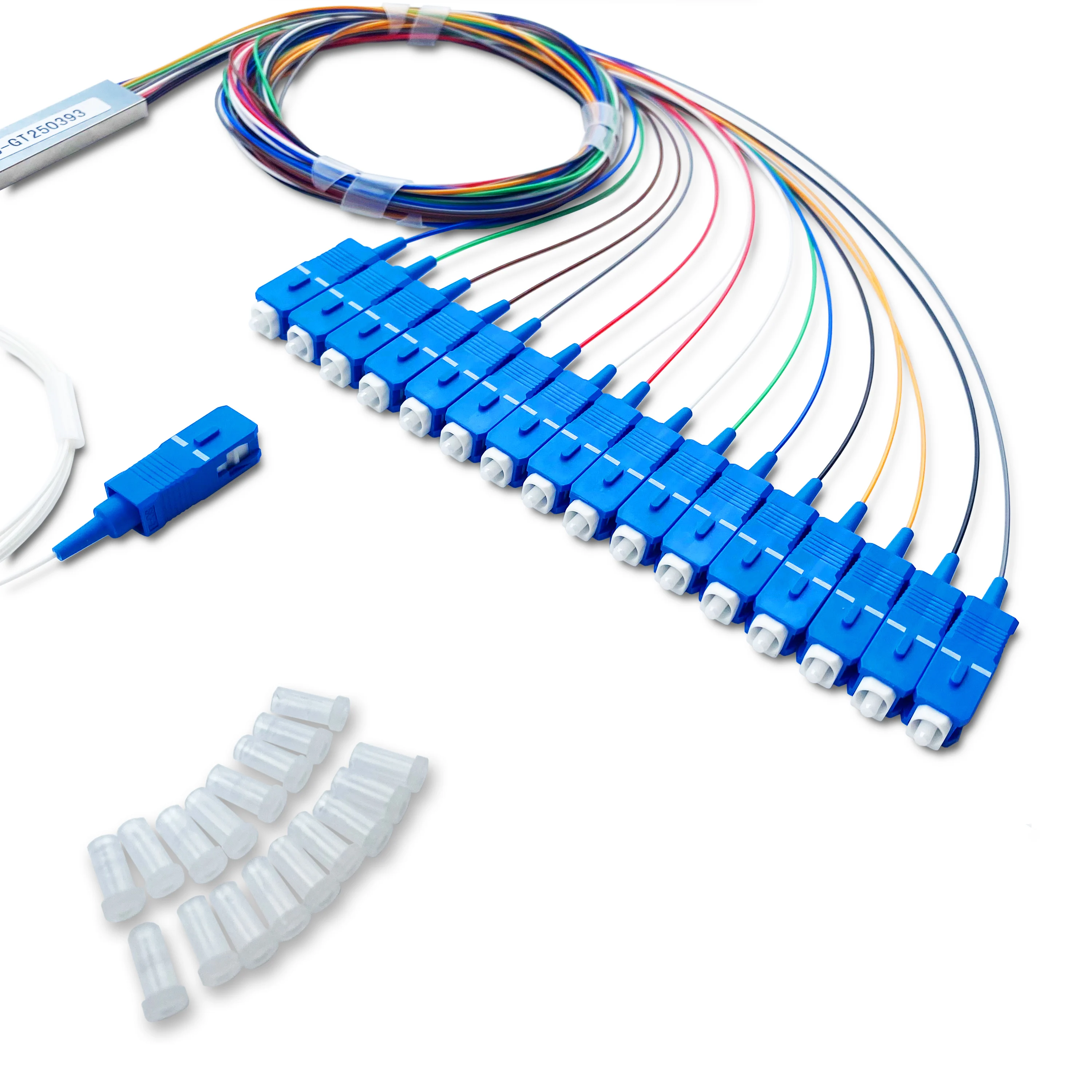 APT/OEM FTTH Mini Type Fiber Optic PLC 1*16 Splitter G657A1/G657A2 SC/UPC FTTH Single Mode
