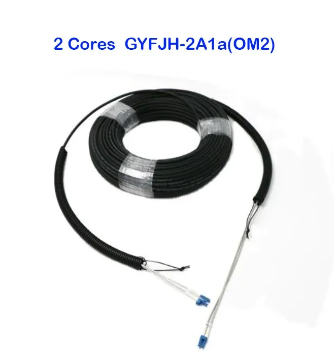 Optical Cable Assembly DLC/PC to DLC/PC Multi-mode 2 Cores GYFJH-2A1a OM2 Armored Branch L