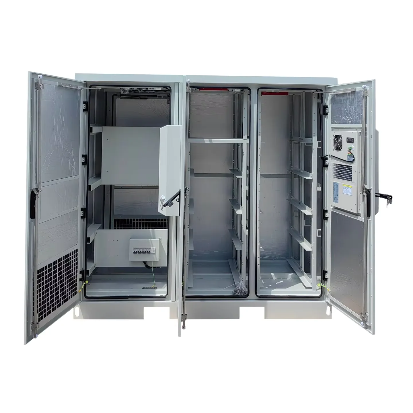 Customizable 5G Outdoor Aluminum Steel Three-Compartment Battery Cabinet IP55 Electronics Instrument Enclosure Stainless Steel-boxintelecom
