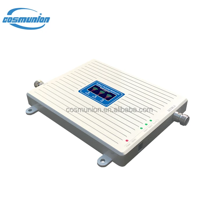 OEM intenligent GSM/PCS/WCDMA tri-frequency bands mobile signal booster amplifier with col