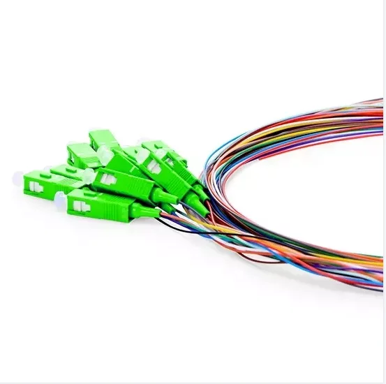 FTTH Pigtails Fiber Optic Bundle Pigtails SCAPC Connector 12 Color 0.9mm SM
