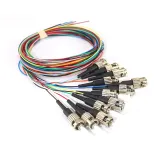 12 Core SC/ST/FC/LC/UPC Singlemode Pigtail Fiber Optic Cable - 0.9mm 12-Color Bundle Type 