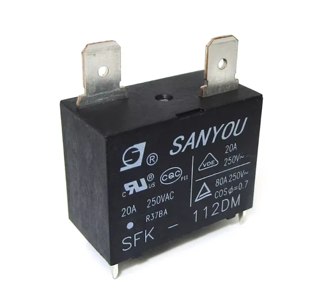 SFK-112DM Power Relay 12VDC 20A 4-Pin SPST-NO for Air Conditioner Industrial Control