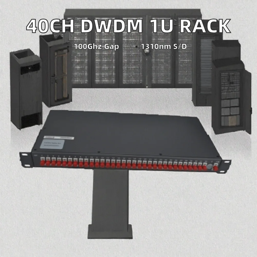 1U Rack Mount DWDM MUX DEMUX Module 40CH 100GHz 0.8nm AAWG Technology Fiber Optic Patch Panel LC UPC Duplex Dust Cap 4G POE WIFI-boxintelecom