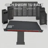 1U Rack Mount DWDM MUX DEMUX Module 40CH 100GHz 0.8nm AAWG Technology Fiber Optic Patch Pa