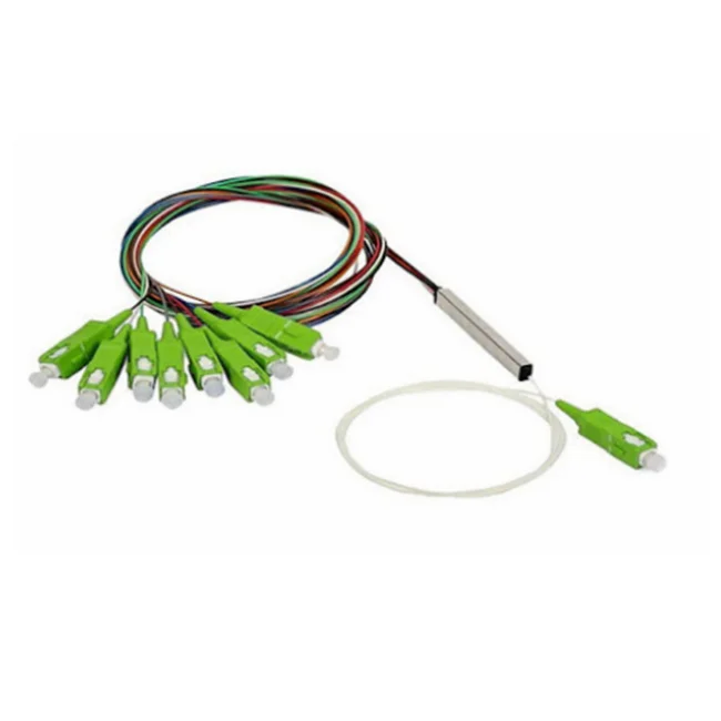 Fiber Optic Plc Splitter 1x8 PLC Fiber Splitter Mini Steel Tube  Module SC/APC Plc Splitter-boxintelecom
