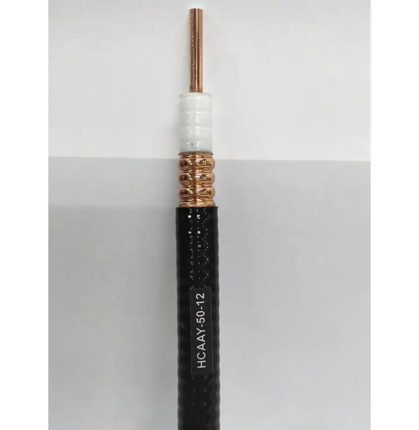 Copper 50Ohm Corrugated Tube RF Feeder 1/2\" Coaxial Cable with PVC/PE Jacket Low Loss 1/2\" Coaxial Cable-boxintelecom