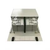 FTTH ODF 1U Fiber Optic Distribution Frame Patch Panel 19 21 Inch for Support 8 Splice Tra