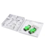 GELRHONR FTTH Outdoor Waterproof ABS Plastic Double-Port SC/APC Type Fiber Panel Box 2 Cor