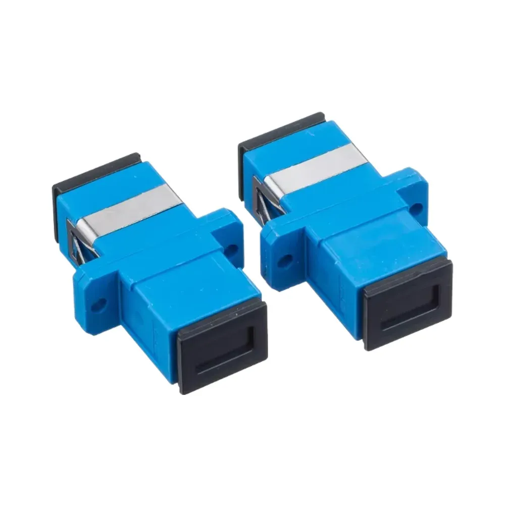 Single Core SC/UPC Fiber Optic Adapter with Flange Telecom Grade Optical Coupler for Termi