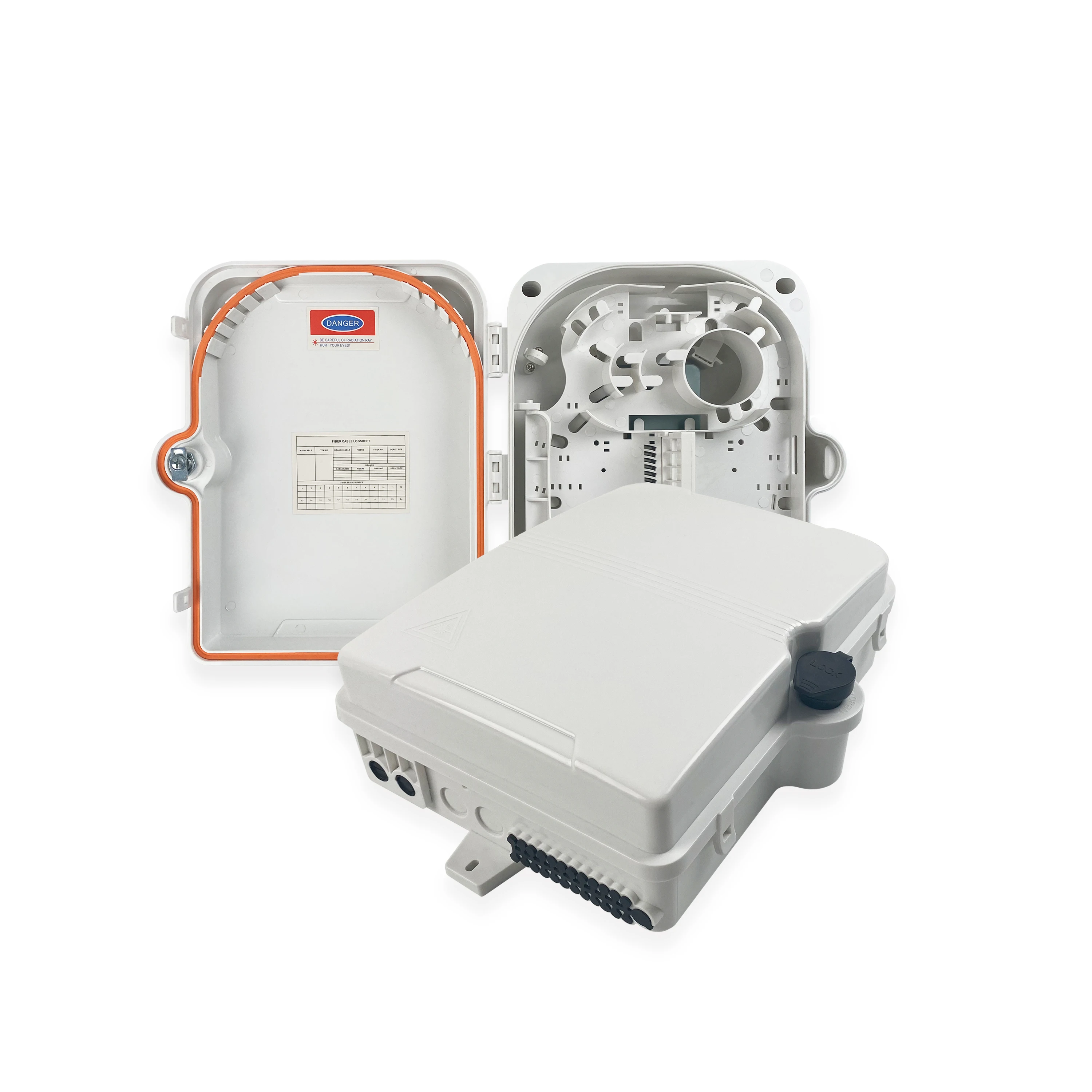 Hot Sale OEM Customized Indoor/Outdoor 24 Fiber SC Simplex Optic Terminal Box IP55 Wall/Po
