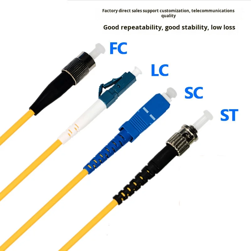 High Quality Telecom Grade IP Fiber Optic Jumper LC-FC-ST Single Dual Core MPO Connector f