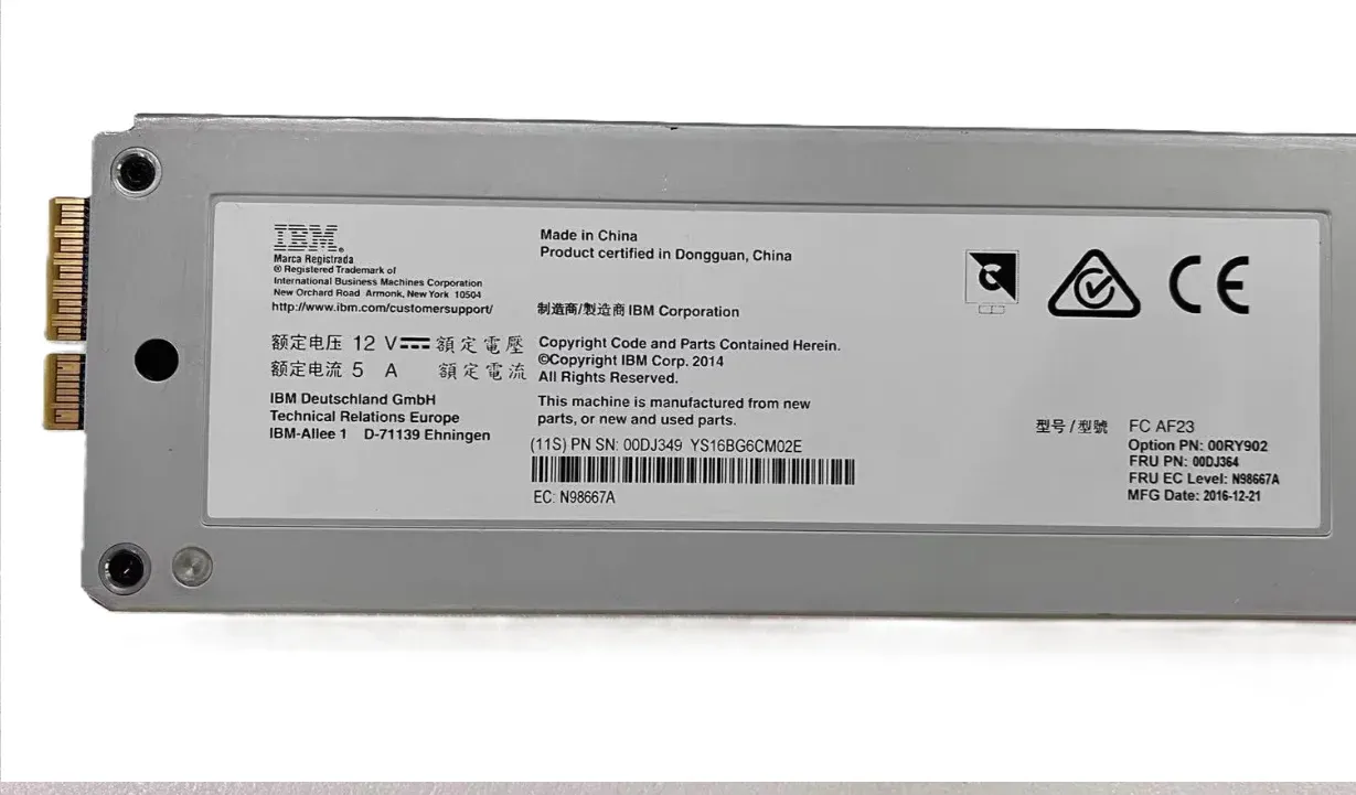 00DJ349 00DJ364 1.2TB SAS HDD FC AF23 Fiber Channel 10K RPM 2.5-inch HDD for Storwize V500