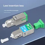 SC/UPC Male to SC/APC Female Fiber Optic Converter Adapter with 10/100Mbps Port for FTTH U
