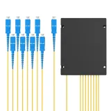 SC Box Type Telecom Grade Fiber Optic Splitter 1 in 8 PLC with Strong Stability Used Featu